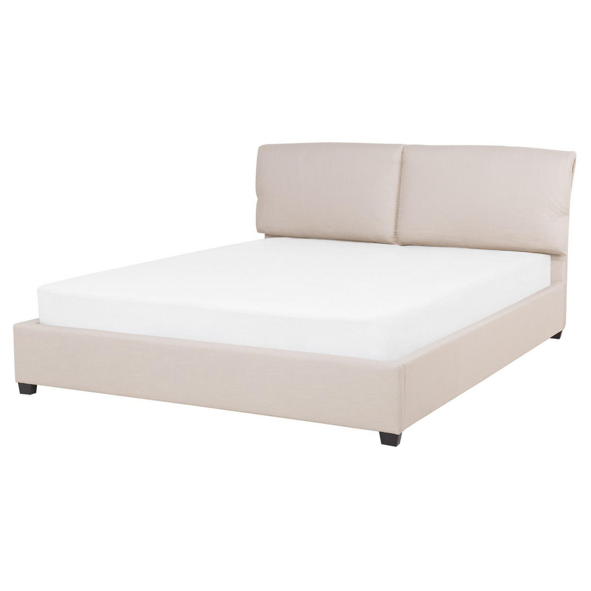 POLSTERBETT 160/200cm Helles Beige Belfort - Beige, Textil (160/200cm) - Beliani