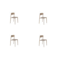 ESSZIMMERSTUHL Clive - Braun - 47/48/79 cm - 4er-Set - Braun, Kunststoff (48/79/47cm)