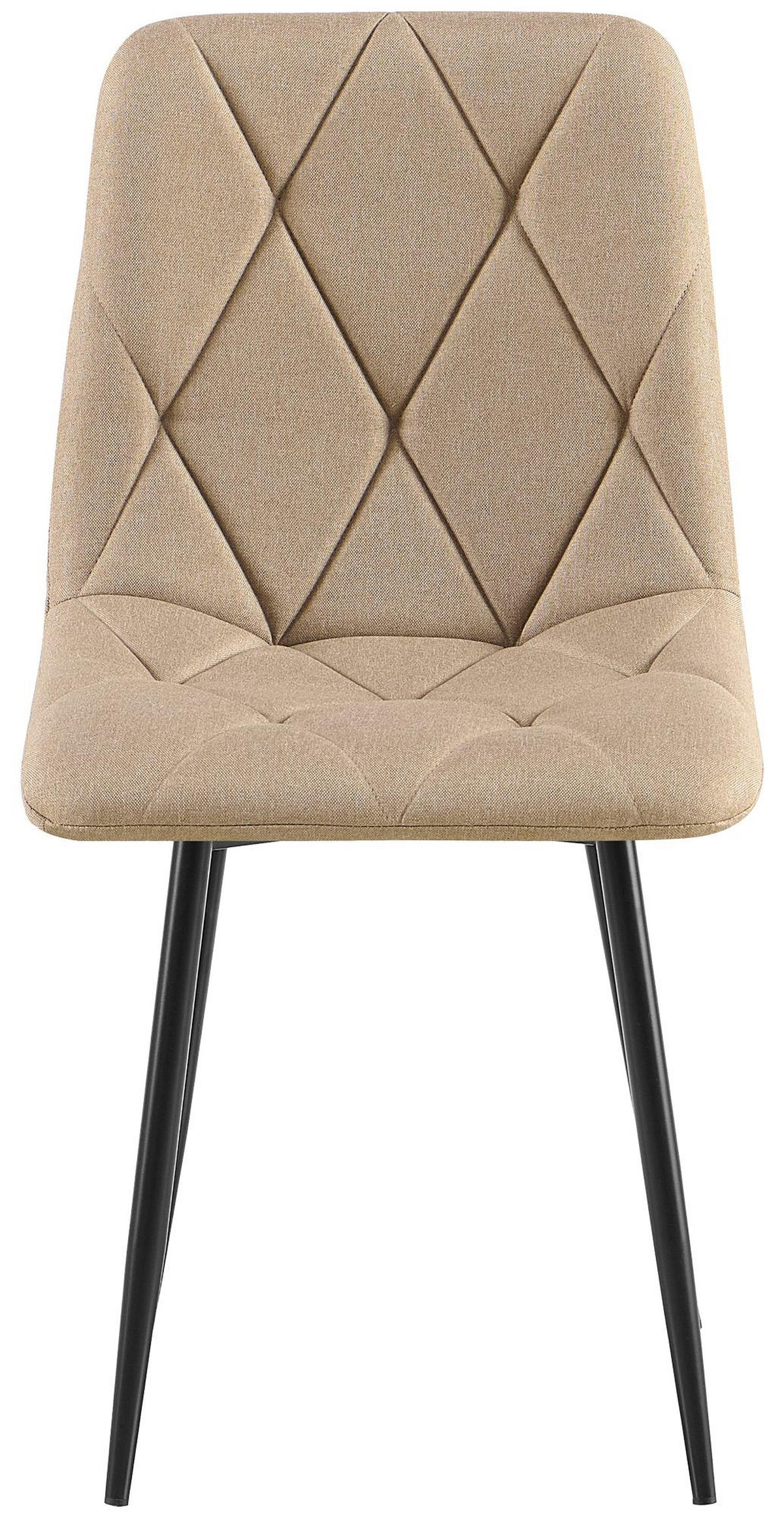 ESSZIMMERSTUHL Stoff Taupe - Taupe/Schwarz, Textil/Metall (45/85/55cm) - CLP