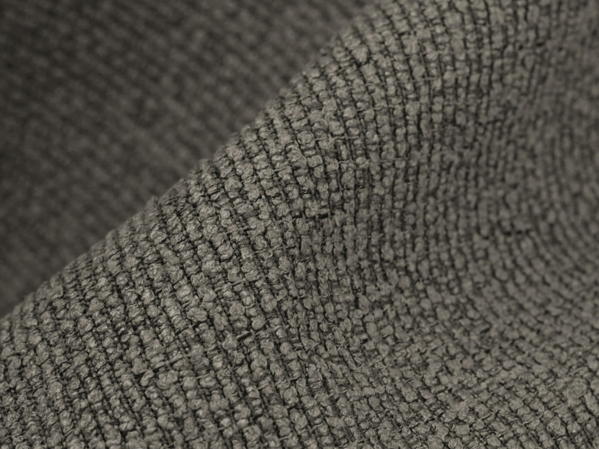 POUF Bouclé Stoff Grau - Schwarz/Grau, Holzwerkstoff/Kunststoff (75/45/75cm) - Makamii