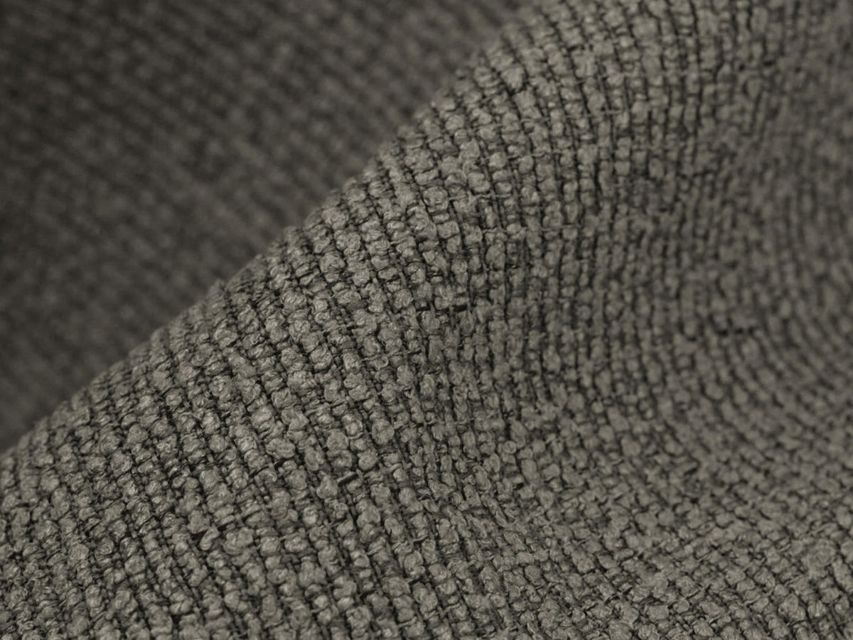 POUF Bouclé Stoff Grau - Schwarz/Grau, Holzwerkstoff/Kunststoff (75/45/75cm) - Makamii