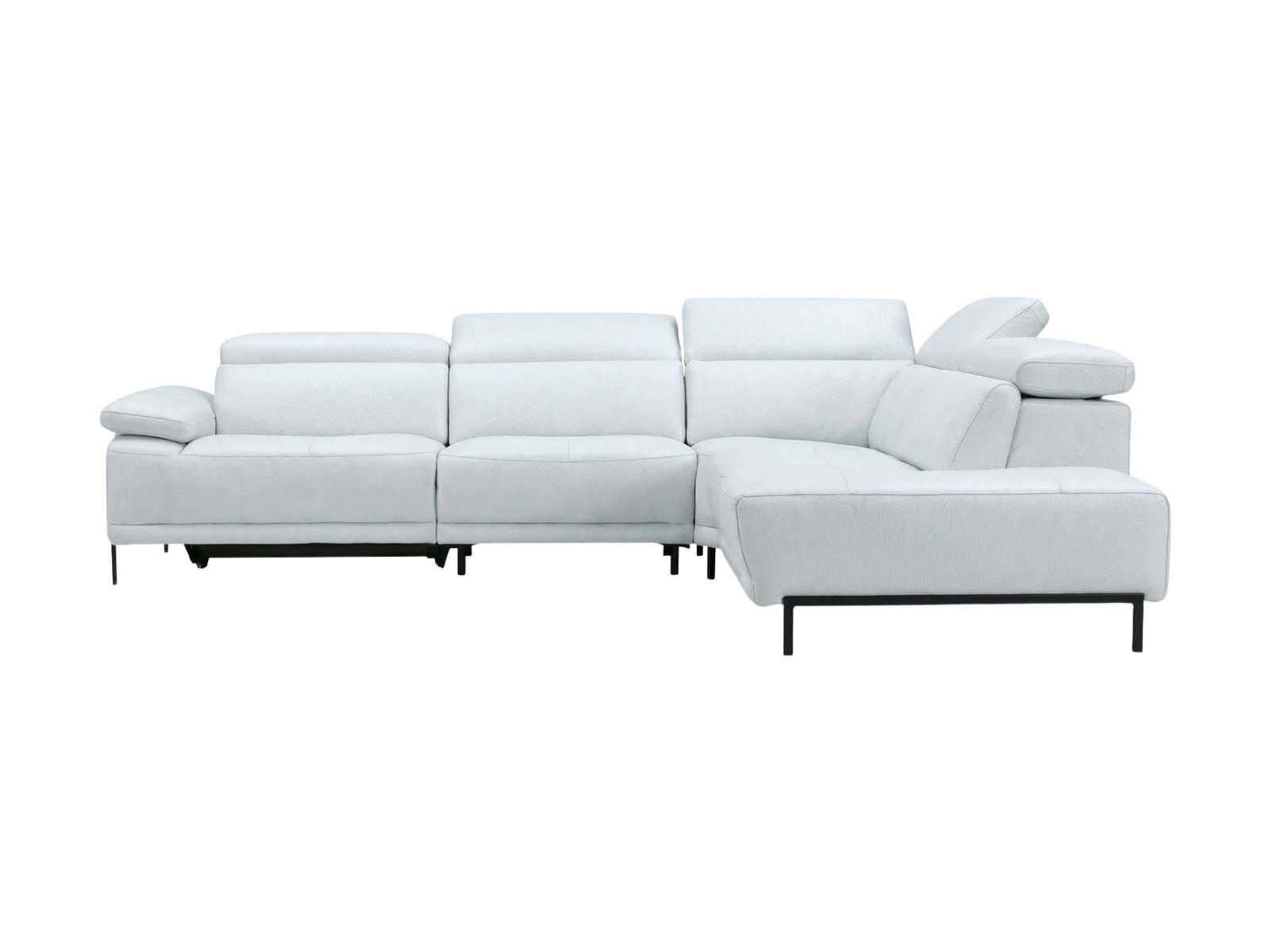 ECKSOFA Linus Echtleder Weiß - Weiß, Leder/Metall (262/220cm)