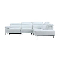 ECKSOFA Linus Echtleder Weiß - Weiß, Leder/Metall (262/220cm)