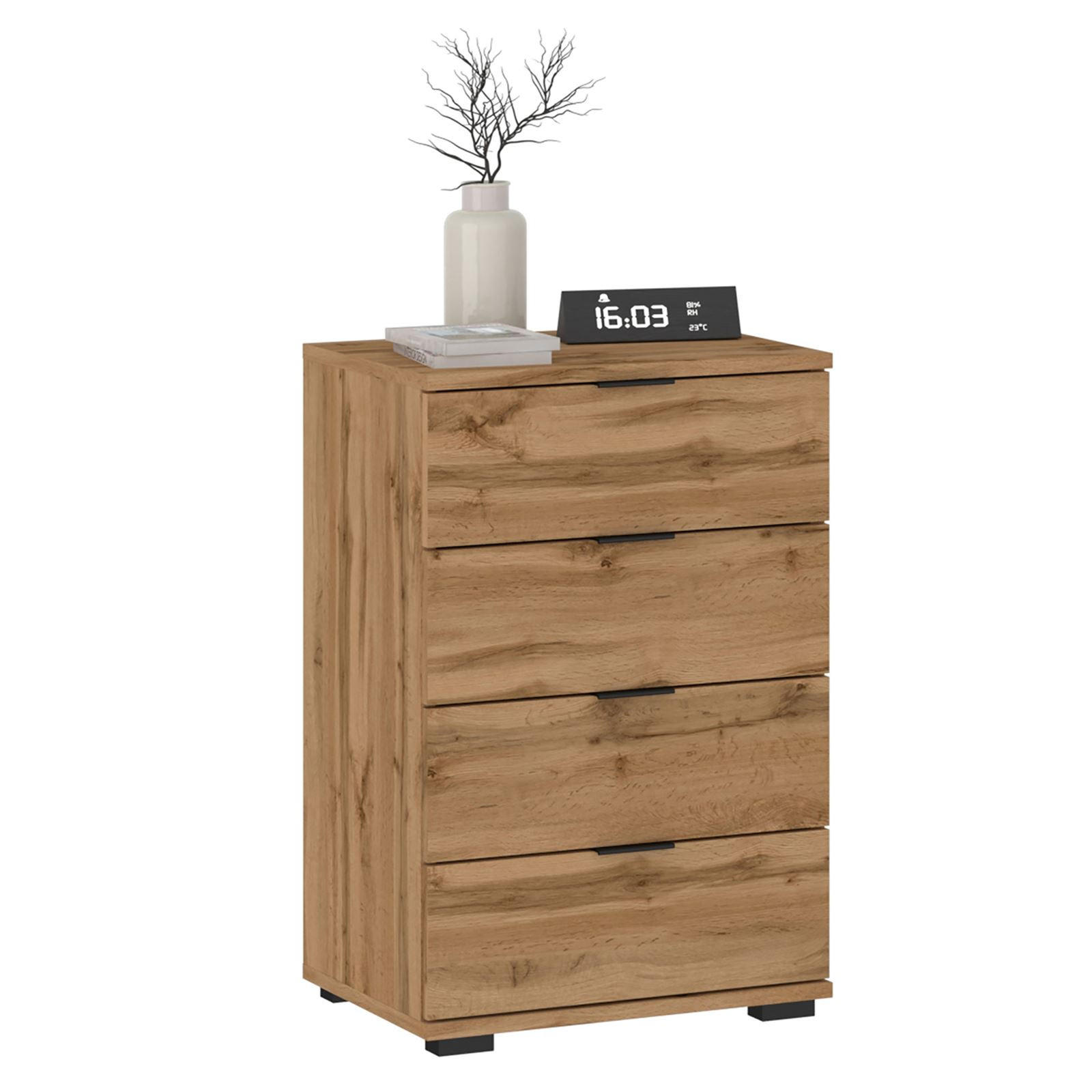 NACHTKOMMODE PIANO - Eiche Wotan, Holzwerkstoff (45/70/38cm) - CARO-Möbel