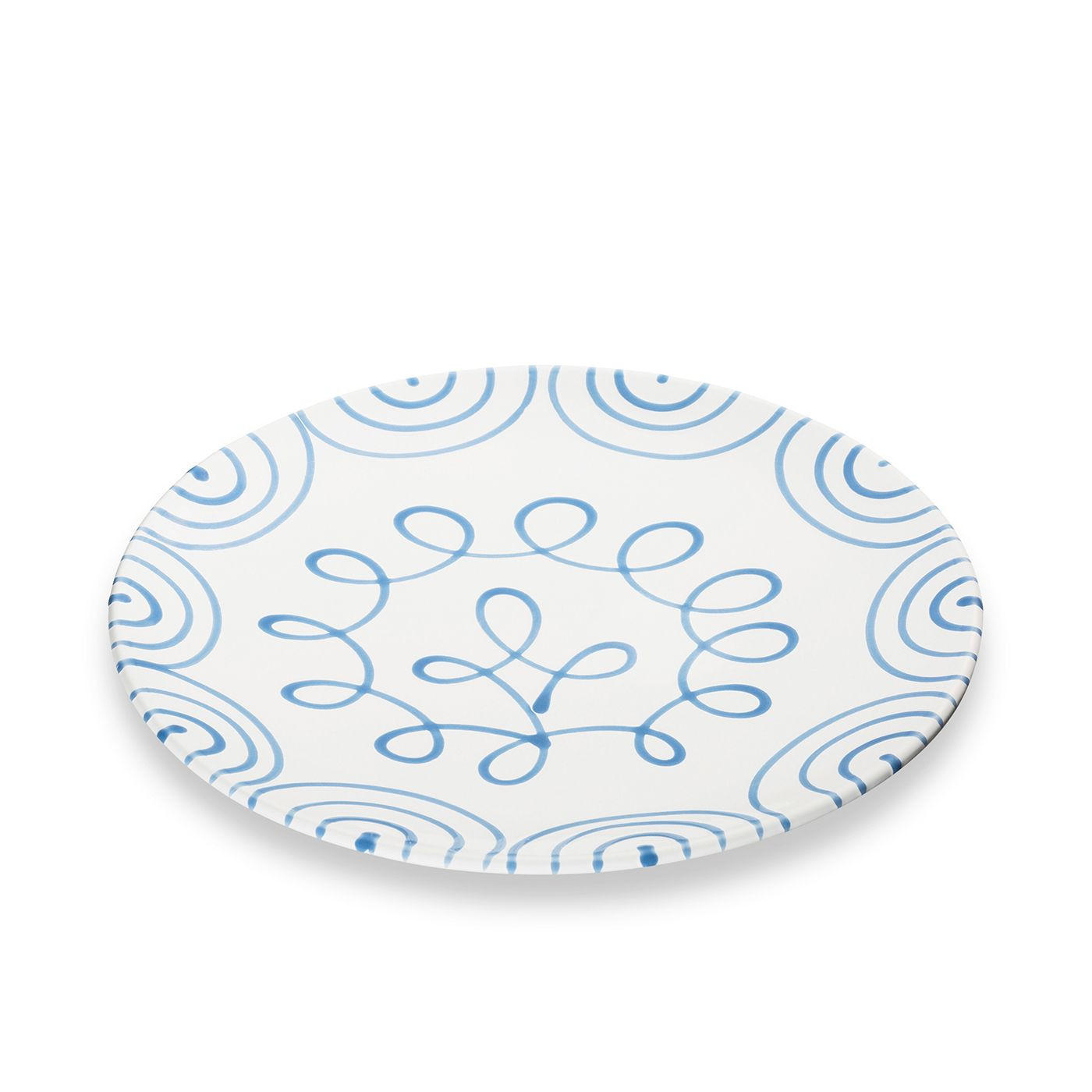 TELLER Geflammt - Weiß, Keramik (28cm) - Gmundner Keramik