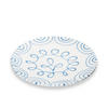 SPEISETELLER Keramik Blaugeflammt 28 cm - Weiß, Keramik (28cm) - Gmundner Keramik