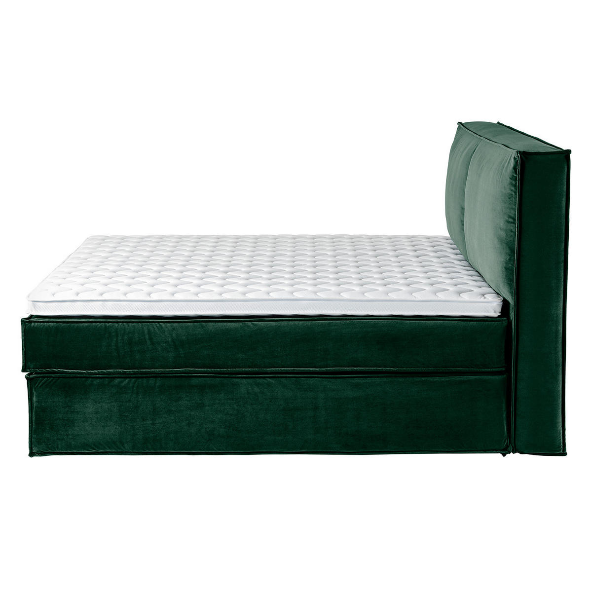 BOXSPRINGBETT mit Kopfteil - Premium - Grün, Textil (180/200cm) - home24