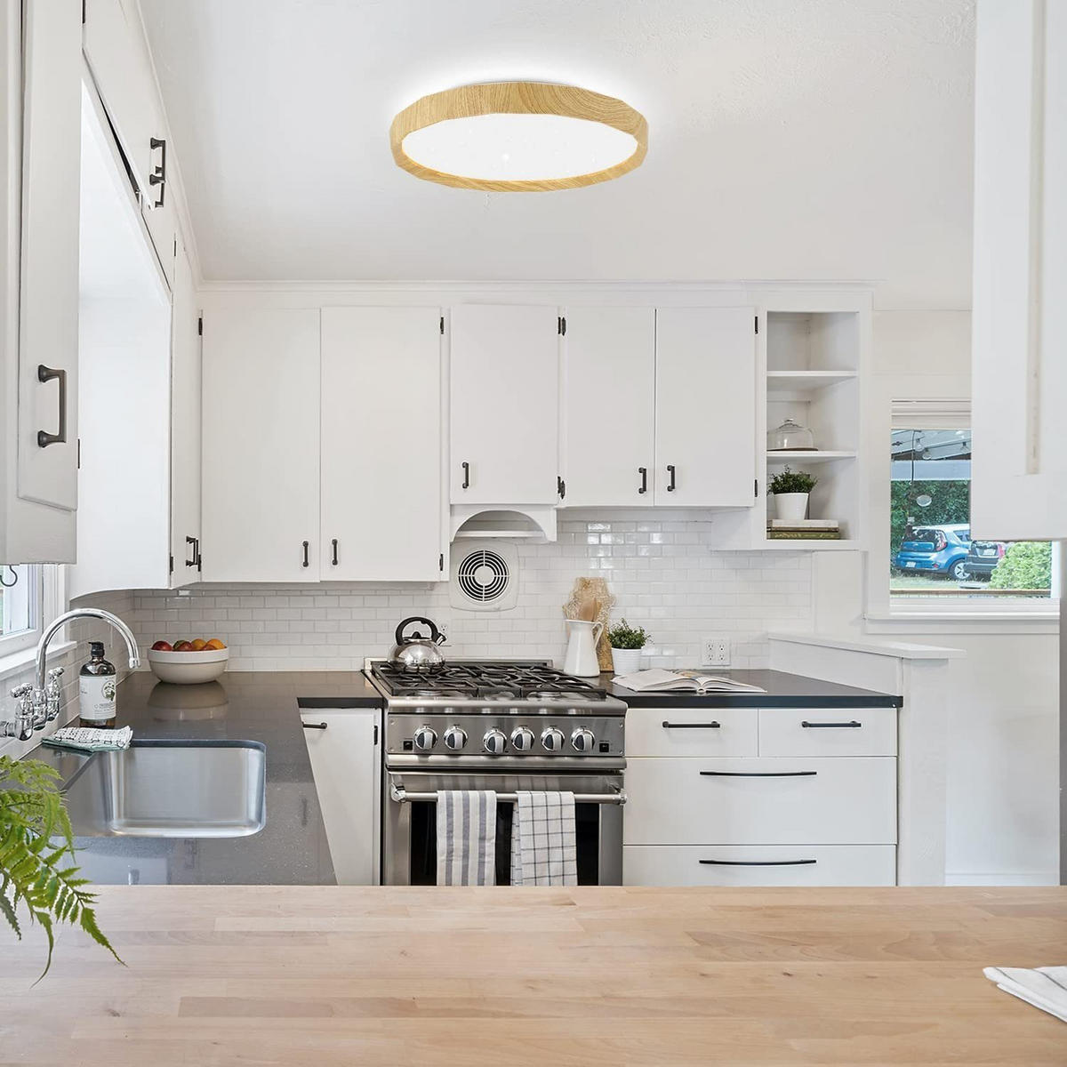 DECKENLEUCHTE Xantheira 40/40/7 cm - Braun, Metall (40/40/7cm) - ZMH