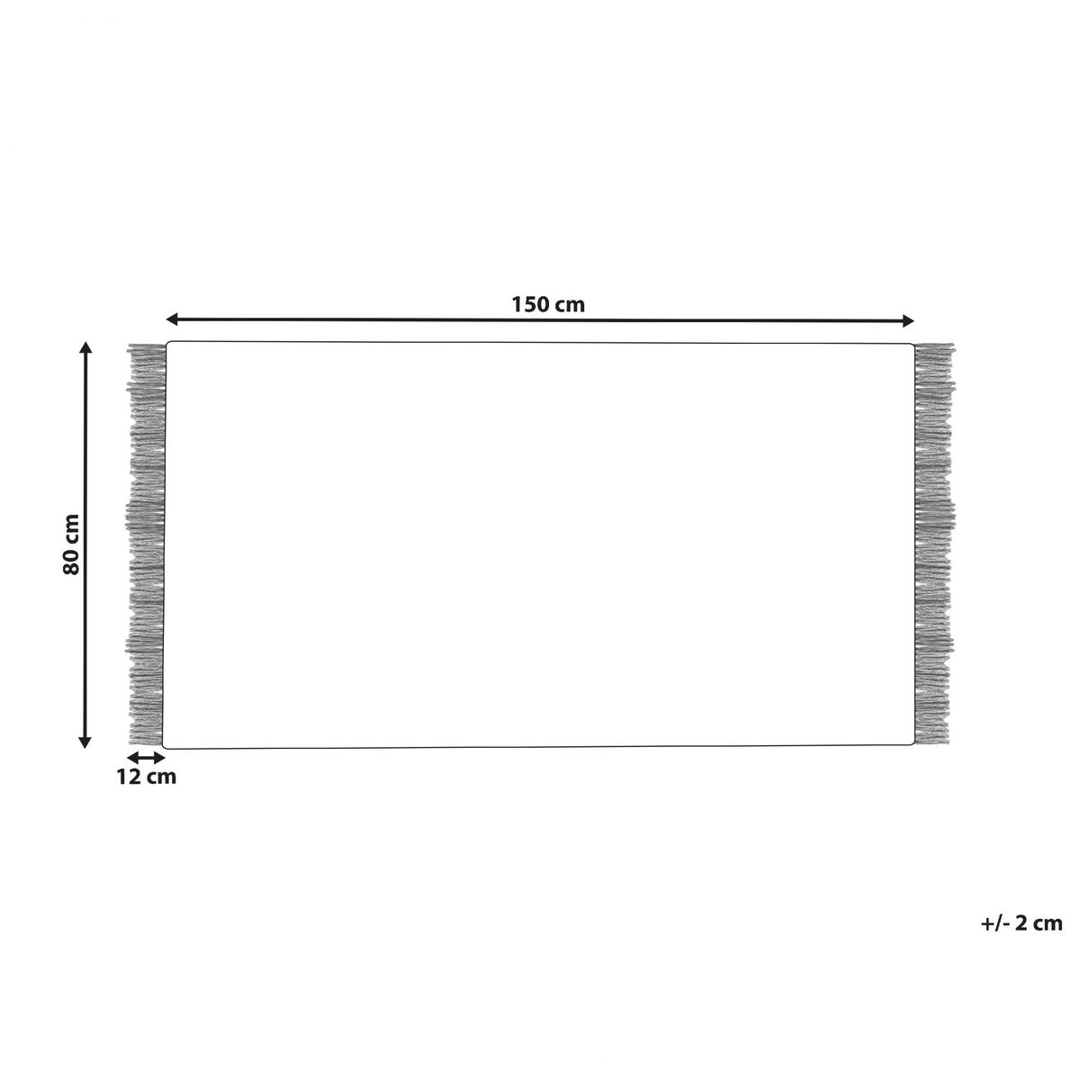 TEPPICH geflochten Tekeler 150/80 cm - Grau, Textil (80/150cm) - Beliani