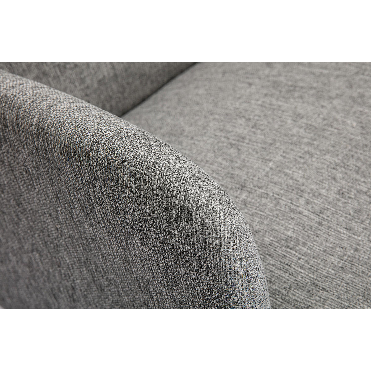 SOFA 2-Sitzer Hellgrauer Stoff Helles Holz ISKO - Hellgrau, Textil (131/81/76.5cm) - Miliboo