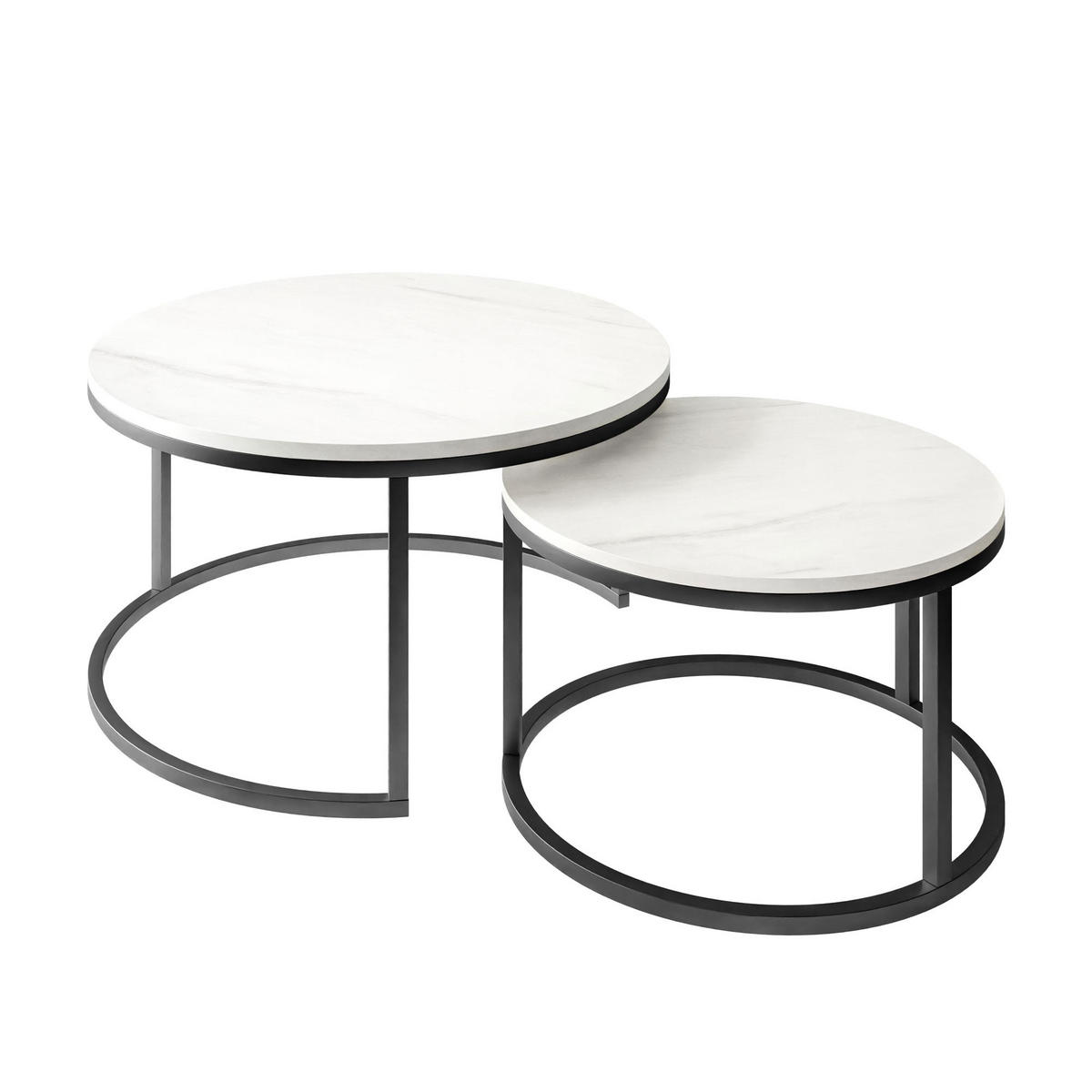 COUCHTISCH CIRI 2-in-1 LEVANTO - Schwarz, Holzwerkstoff (80/80/48cm) - Lookway