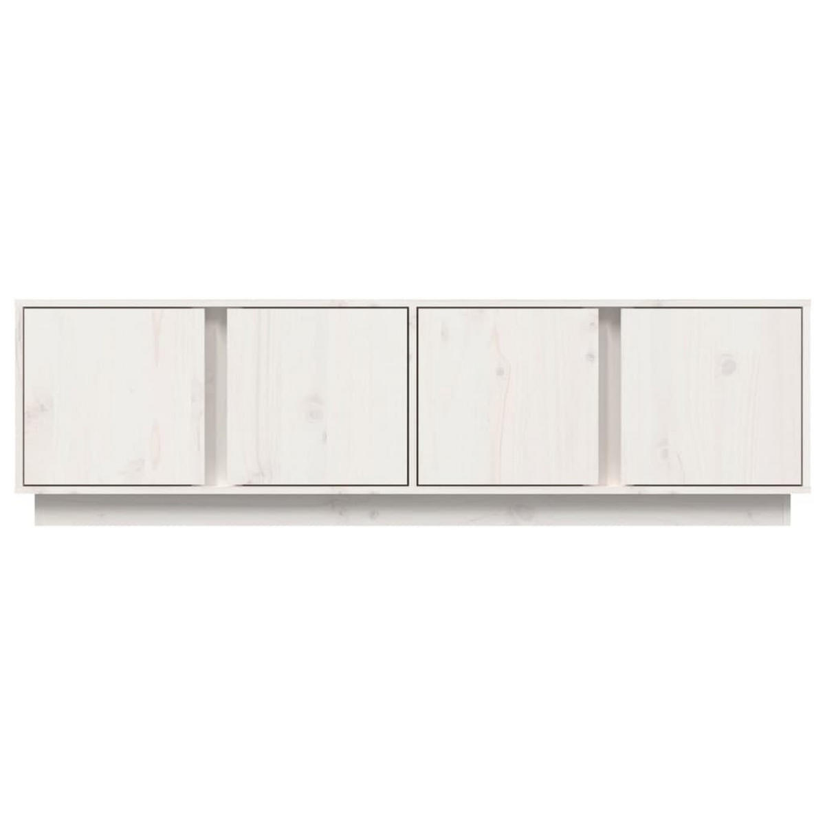 TV-SCHRANK Weiss 140/40/40 Cm Massivholz Kiefer - Weiß, Holz (40/40/140cm) - vidaXL