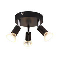 DECKENSTRAHLER Hans 12/12/8cm - Schwarz, Metall (12/12/8cm) - ZMH