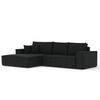 ECKSOFA TAURI mit Schlaffunktion Schwarz im Neve Stoff - Schwarz, Holz/Holzwerkstoff (294/185cm) - AltaBeds