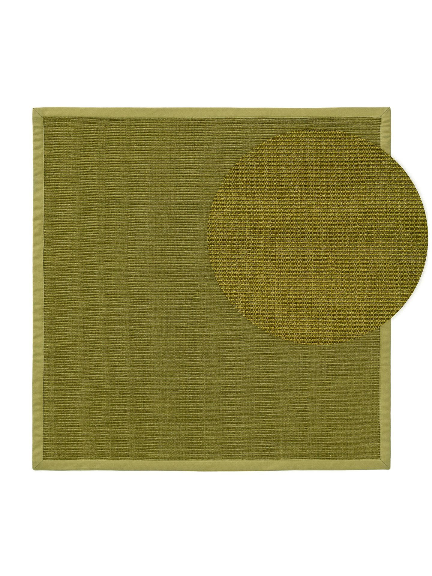 SISALTEPPICH Sana Grün 150x150 cm - Grün, Textil (150/1cm) - KUNSTLOFT