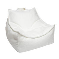 SITZSACK für Kinder, Eckig, Boucle, Weiß - Weiß, Textil (60/50/70cm) - MeowBaby