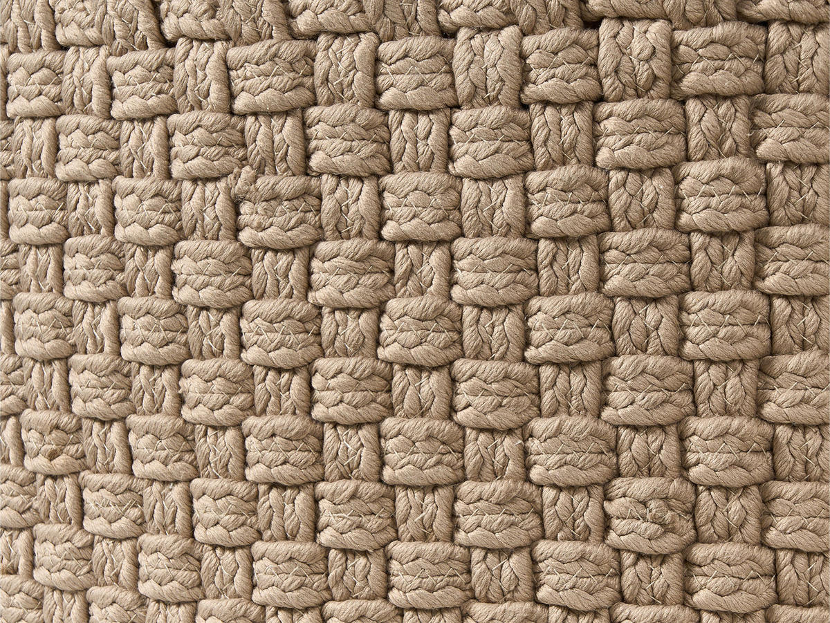 POUF Beige Mithi - Beige, Textil (70/30/70cm) - Beliani