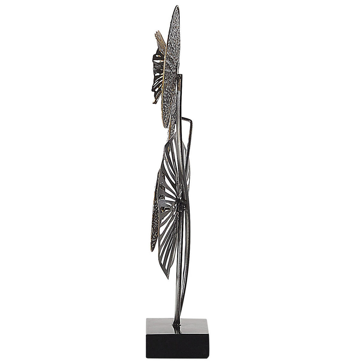 DEKOFIGUR Silber Uranium - Silberfarben/Goldfarben, Metall (31/44/8cm) - Beliani