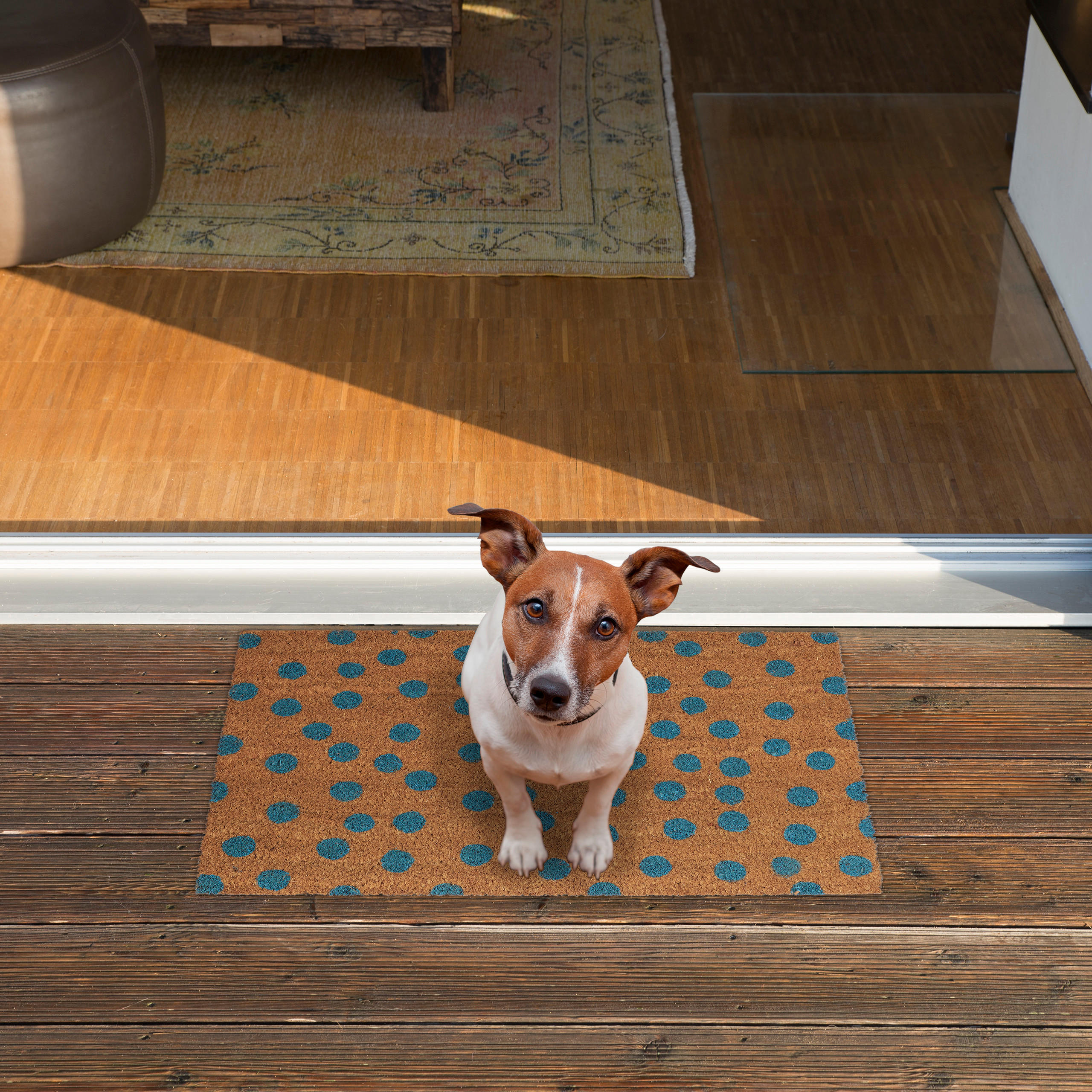 FUßMATTE - Hellbraun, Kunststoff/Textil (60/40cm) - Relaxdays