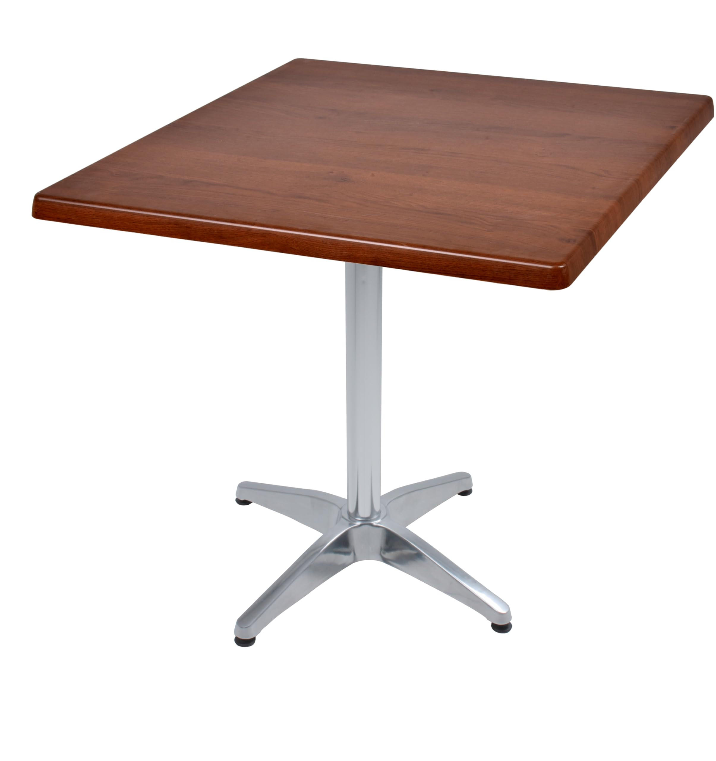 BISTROTISCH Vidol 80x80cm Quadratisch Dunkelbraun Holz Cafétisch - Dunkelbraun, Holz (80/80/66cm) - DELUKE