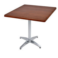 BISTROTISCH Vidol 80x80cm Quadratisch Dunkelbraun Holz Cafétisch - Dunkelbraun, Holz (80/80/66cm) - DELUKE