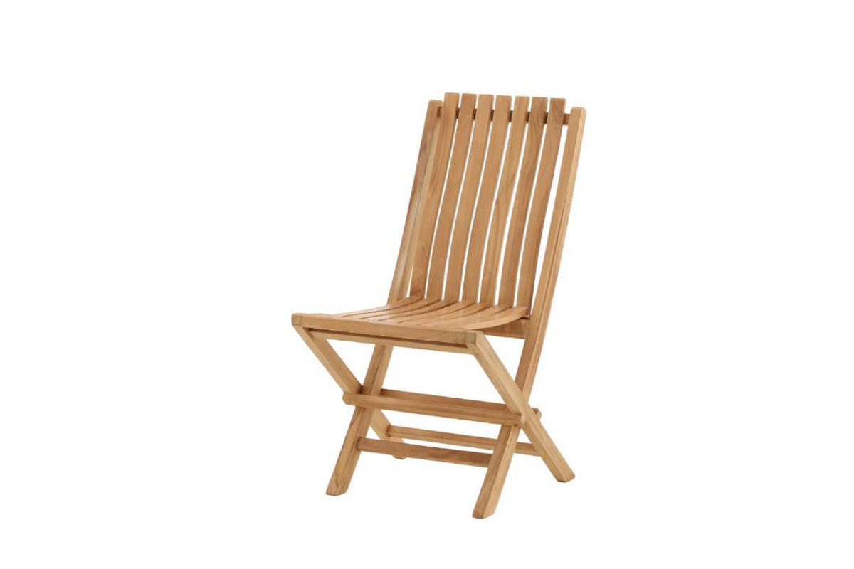 GARTENSTUHL, Ghana, Natur, Teak., 48 x 47 x 93 cm - Naturfarben, Holz (48/93/47cm) - ebuy24