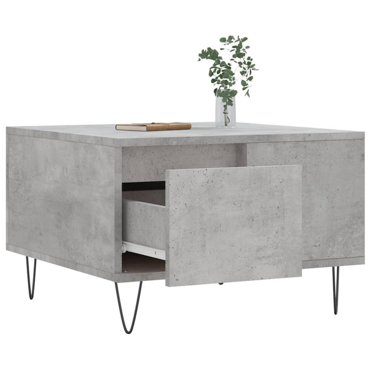 COUCHTISCH Betongrau 55x55x36,5 cm Holzwerkstoff - Grau, Holzwerkstoff (55/55/36.5cm) - furnicato