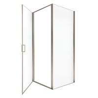 DUSCHKABINE LIVIA - Silber, 90 x 90 x 195 - Chromfarben, Metall (90cm) - Home Deluxe