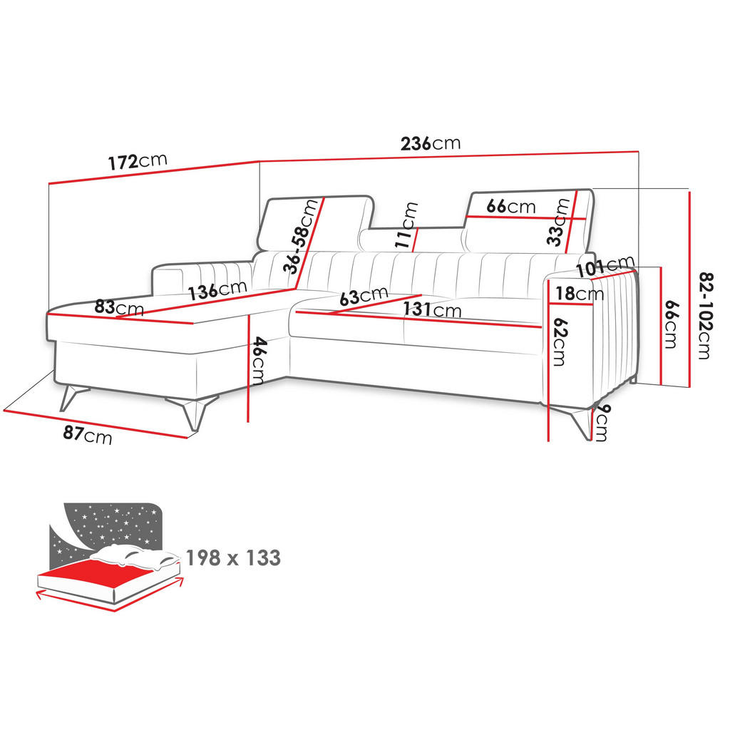 Thumbnail - Mirjan24 Ecksofa, Grün, Textil, Kiefer, Ottomane rechts,L-Form, 236x172 cm, Wohnzimmer, Sofas & Couches, Wohnlandschafte...