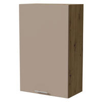 HÄNGESCHRANK Brerra W4/60/1 Eiche Artisan / RAL 1019 graubeige Matt 60 / 32,5 / 96cm - Graubraun/Eiche Artisan, Holz/Holzwerkstoff (60/96/32.5cm) - Feldmann-Wohnen