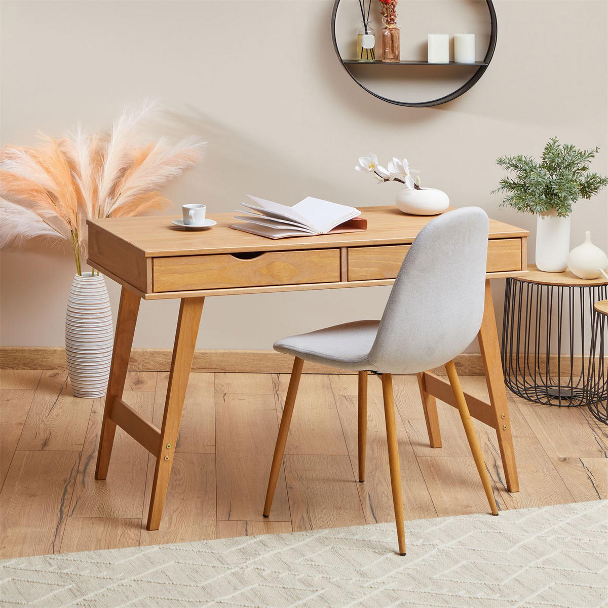 SCHREIBTISCH MILO - Braun, Holz (50/110/75cm) - IDIMEX