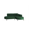 ECKSOFA Valencia Xs - Dunkelgrün, Holzwerkstoff/Textil (236/165cm) - Fun Möbel