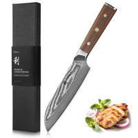 SANTOKUMESSER 18 cm - Nussbaumfarben, Holz/Metall (31cm) - Wakoli