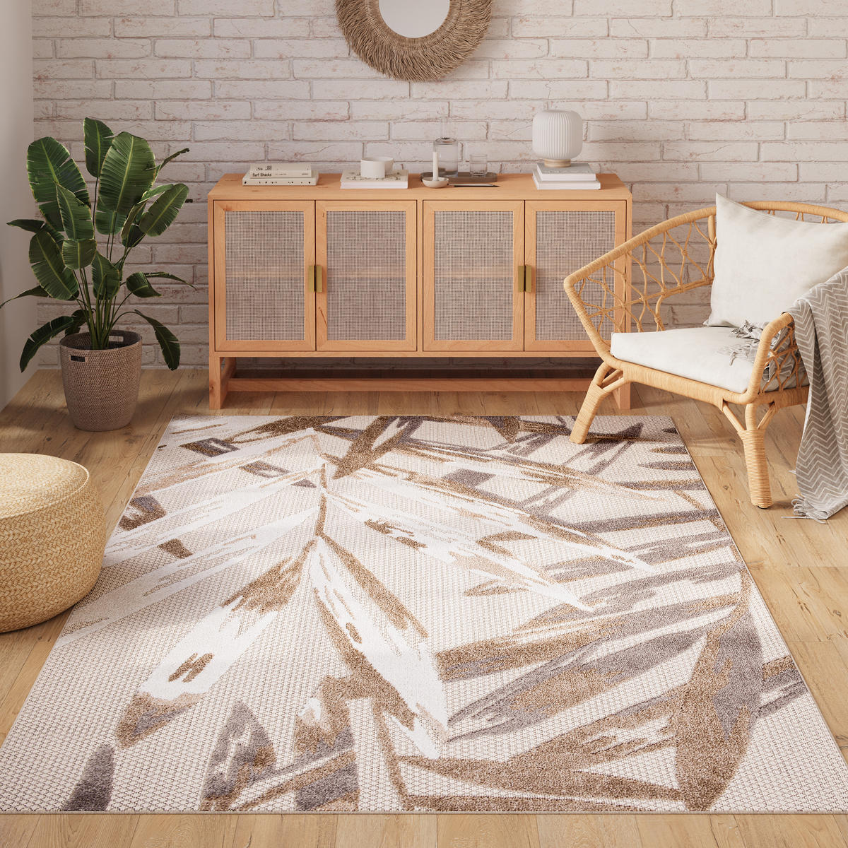 TEPPICH PATIO Creme 160/220 cm - Creme, Kunststoff (160/220cm) - Tapiso