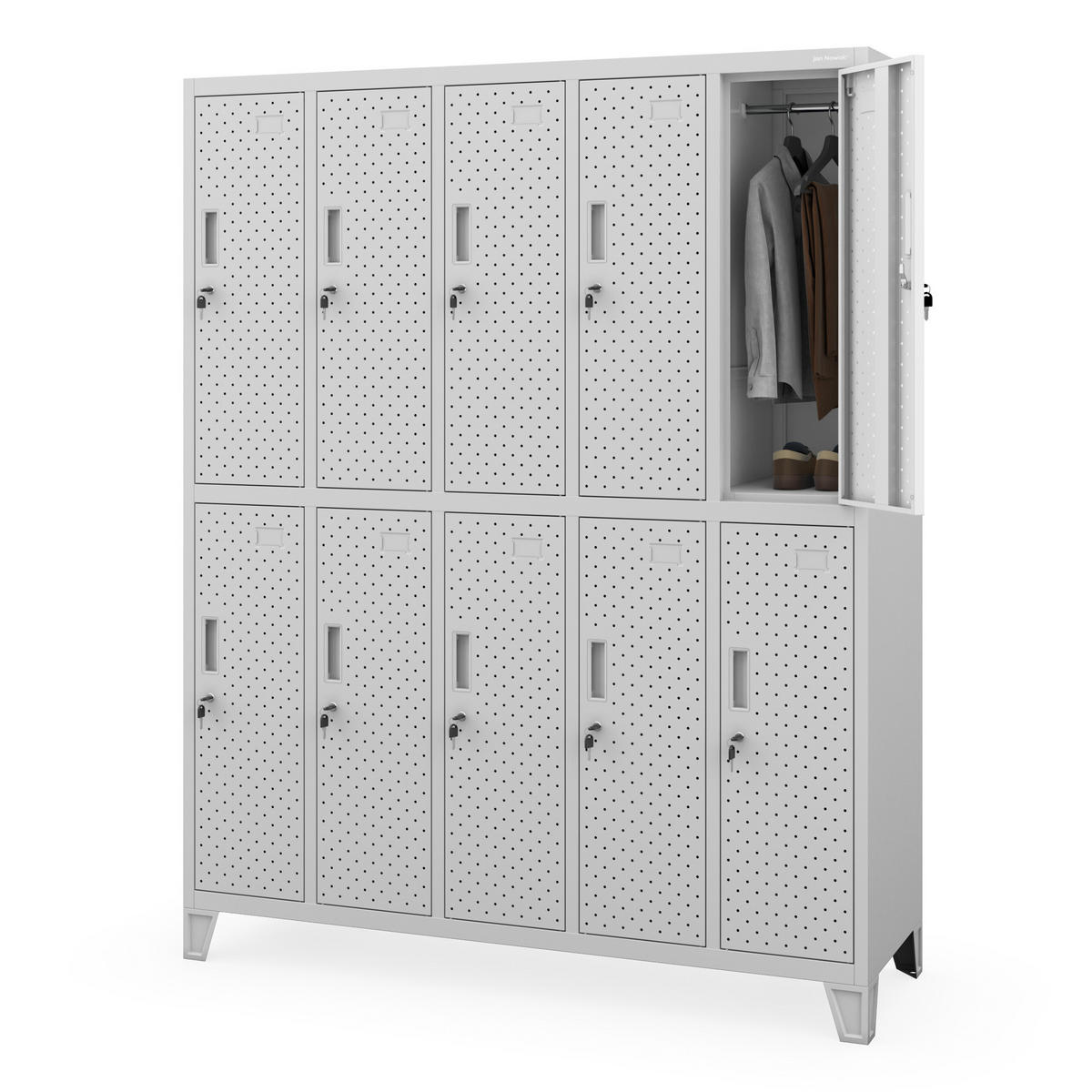 ARBEITSSCHUTZ-KLEIDERSCHRANK BARTEK PRO 172x136x45 cm - Grau, Metall (136/172/45cm) - Jan Nowak