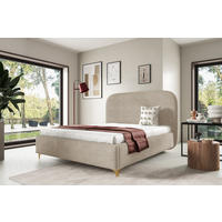 POLSTERBETT LANA Bettkasten Lattenrost 120x200 Taupe - Taupe, Holz (120/200cm) - Furnistar