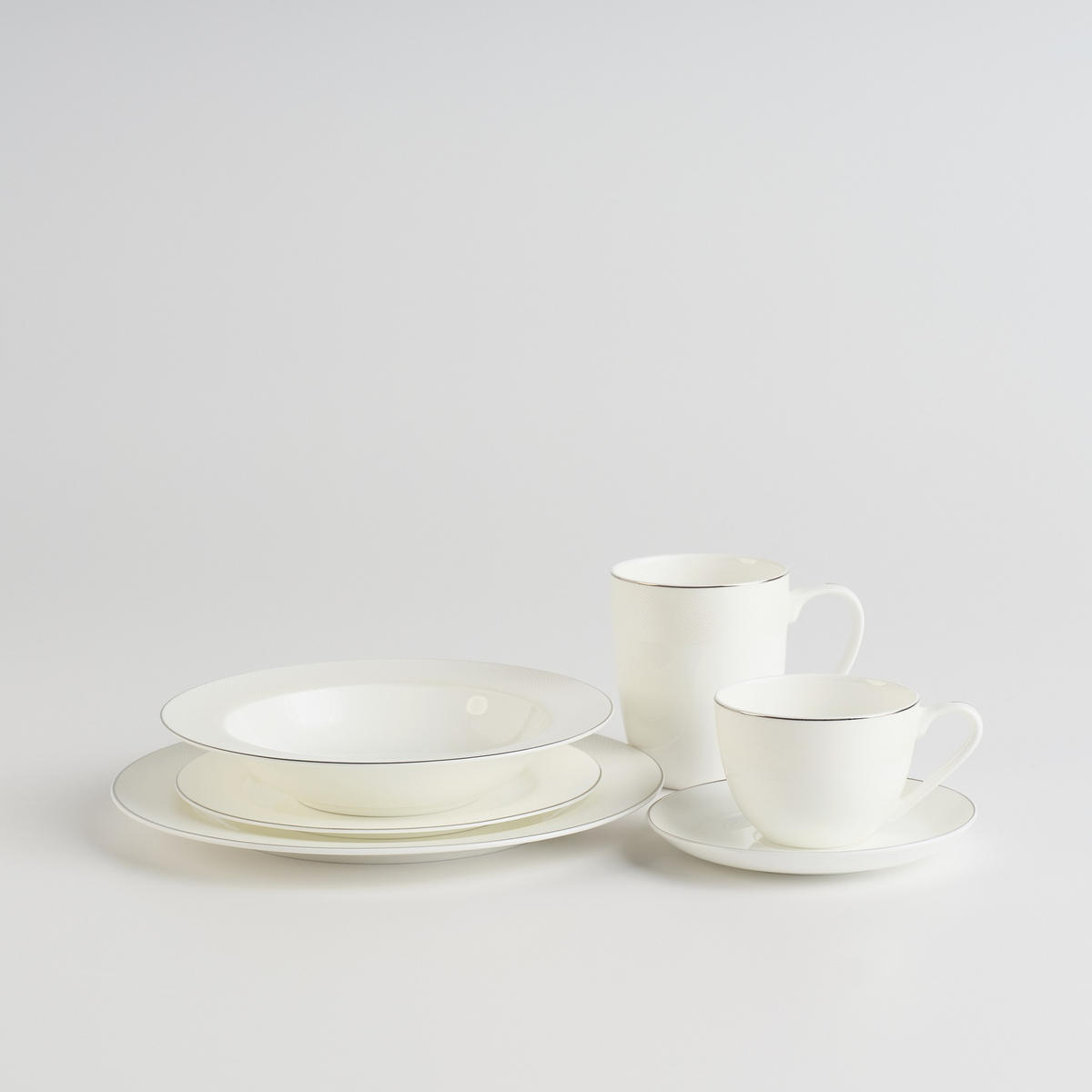 DESSERTTELLER Bast - Weiß, Keramik (21cm) - home&you