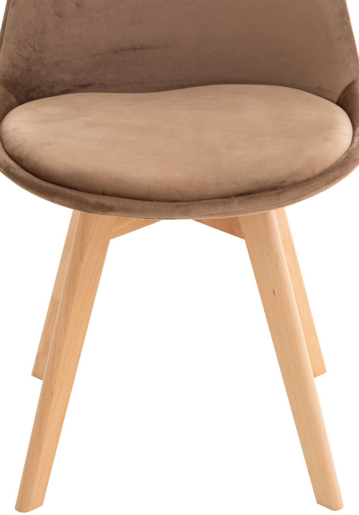 ESSZIMMERSTUHL Lines, Samt braun - Braun/Naturfarben, Holz/Textil (49/83/50cm) - TPFLiving
