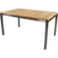 GARTENTISCH Marmaris - Schwarz - 152/90/76 cm - Schwarz, Holz (152/90/76cm) - Lesli Living