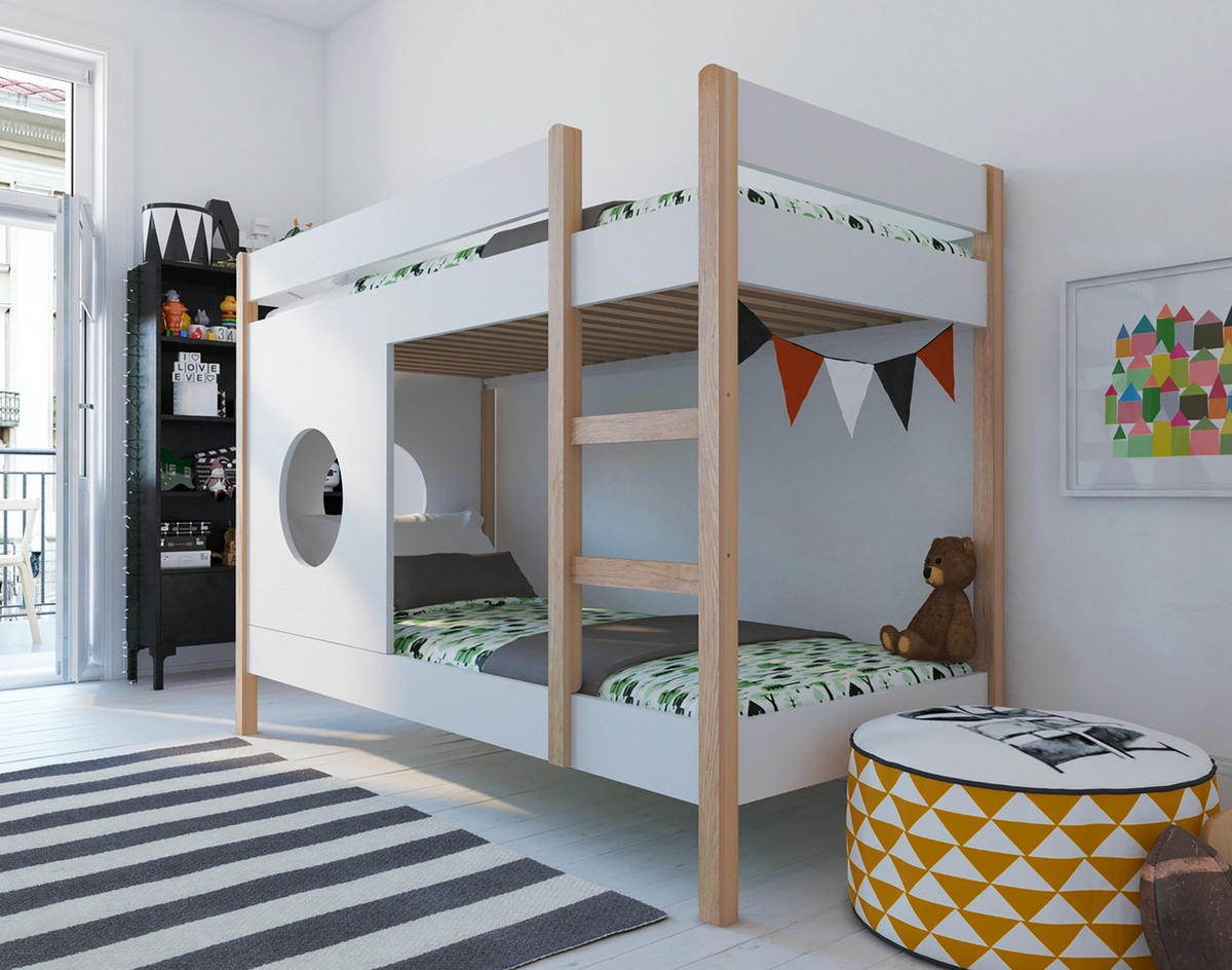 SEITENPANEEL für das Hochbett Smoll und das Etagenbett Träbor - 2er Set - Weiß, Holz - TPFLiving