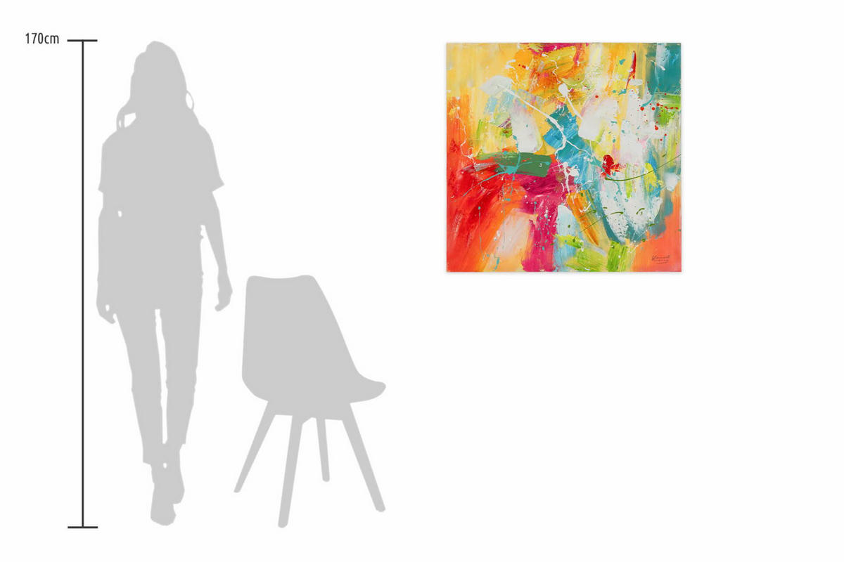 LEINWANDBILD 80/80 cm - Multicolor, Textil (80/80cm) - KUNSTLOFT