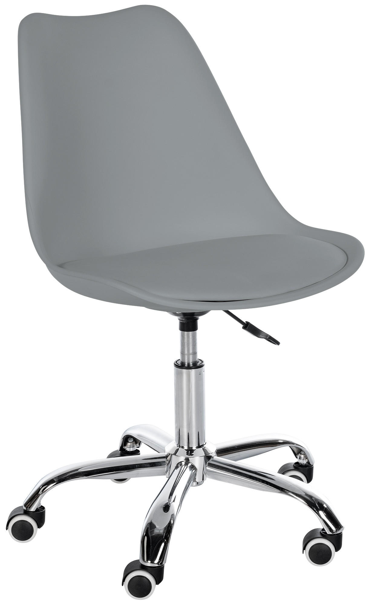 HOCKER Kunststoff grau - Chromfarben/Grau, Kunststoff/Metall (51/78/55cm) - CLP