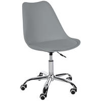 HOCKER Kunststoff grau - Chromfarben/Grau, Kunststoff/Metall (51/78/55cm) - CLP
