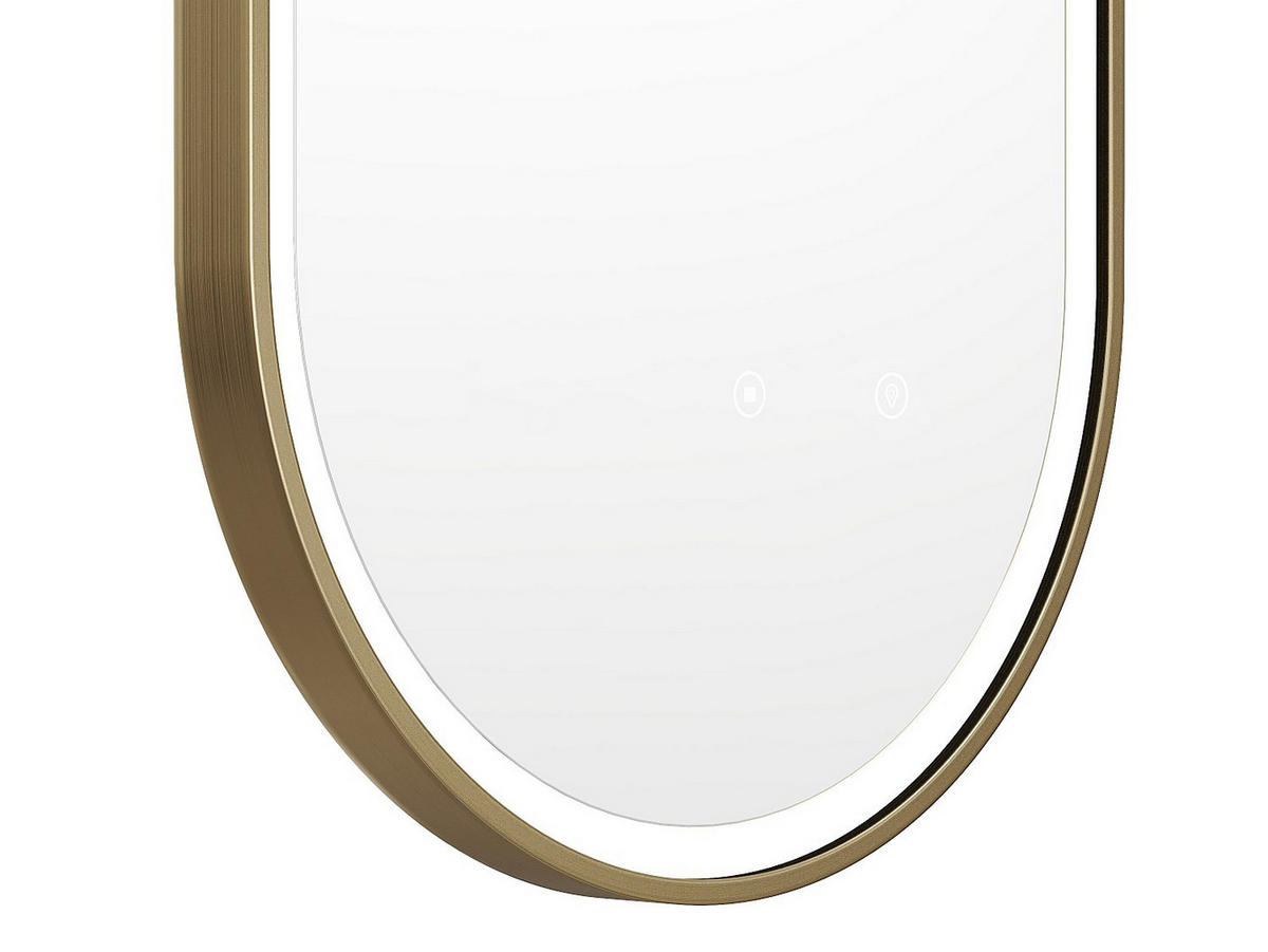 BADSPIEGEL - 50cm x 4.05cm - Spiegelglas - goldfarben - ALARICO - Goldfarben, Glas (50/80/4.05cm) - Vente-Unique