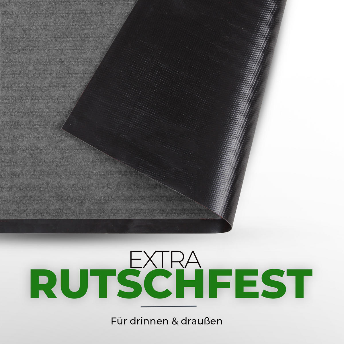 FUSSMATTE Schmutzfangmatte Grau 60x40cm - Grau, Textil (40/60cm) - Bestlivings