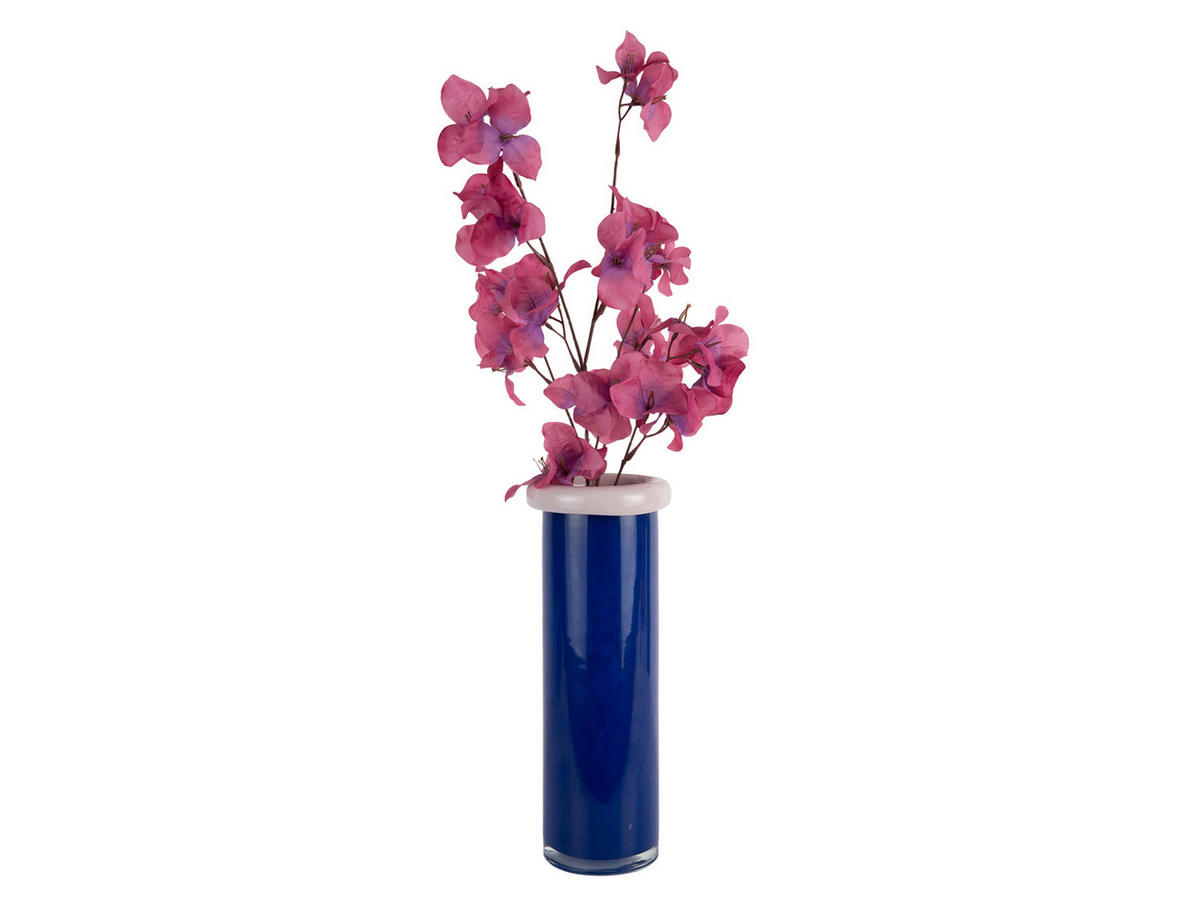 VASE Plegado Blau 12/12/33 cm - Blau, Glas (33cm) - Present Time