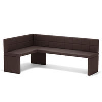 ECKBANK links MELVIN Kunstleder, 128/168 cm Braun - Braun, Holz/Kunststoff (128/168cm) - Idohome