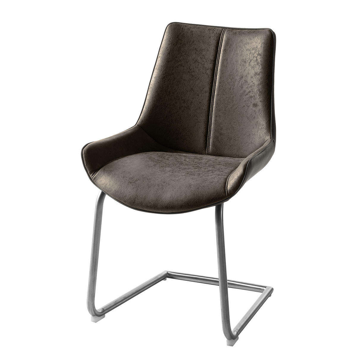 FREISCHWINGER - 2er-Set - Kunstleder - Grau, Kunststoff/Textil (54/89/60cm) - home24