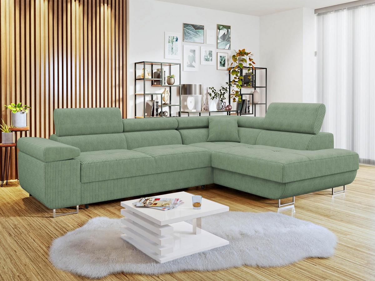 COLTAR Torezio Reiat, Dreapta - verde, material textil/lemn (203/274cm) - MIRJAN24