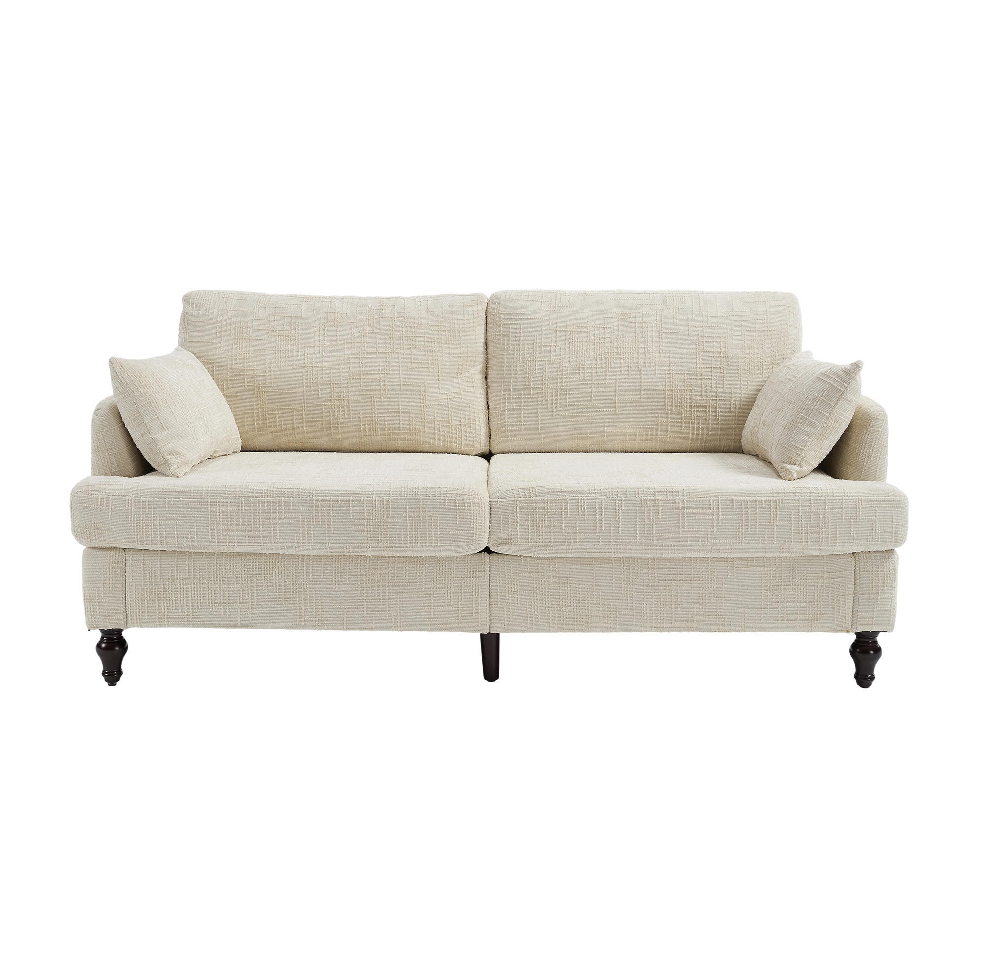 2-SITZER Sofa Chenille mit USB-Anschluss und LED-Licht 175/83/78 cm Beige - Beige, Textil (175/78/83cm) - Redom